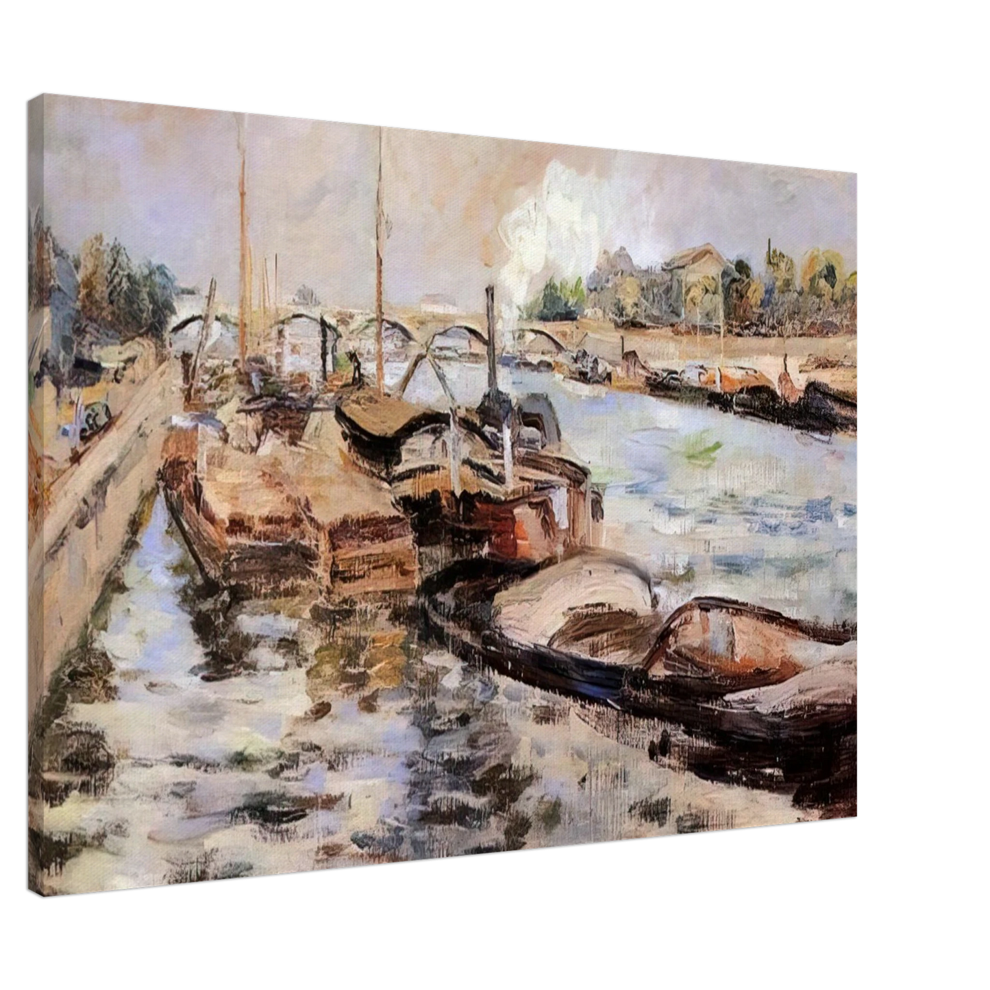 Armand Guillaumin - The Seine - 1867 Canvas - 20x30 cm / 8x12 inches-canvas