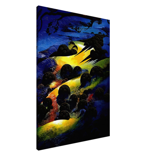 Eyvind Earle - Sunset Flame Canvas - 20x30 cm / 8x12 inches-canvas