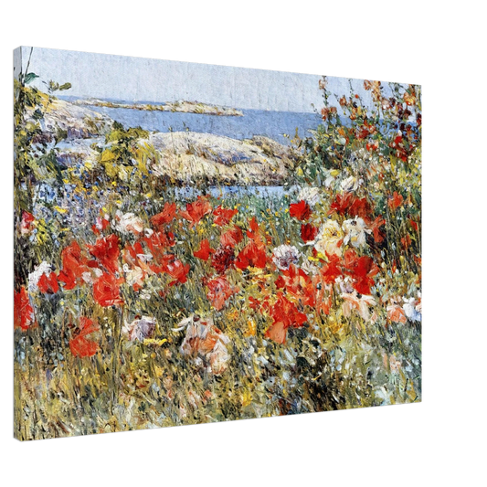 Childe Hassam - Celia Thaxter's Garden, Isles of Shoals, Maine Canvas - 20x30 cm / 8x12 inches-canvas