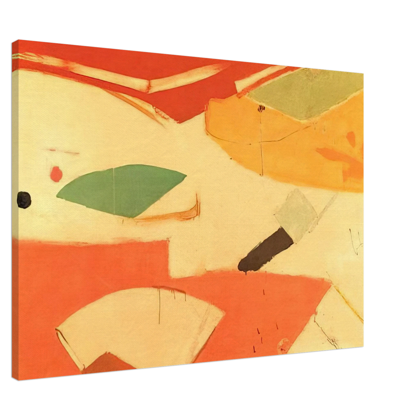 Kenzo Okada - Eventail - 1945 Canvas - 20x30 cm / 8x12 inches-canvas