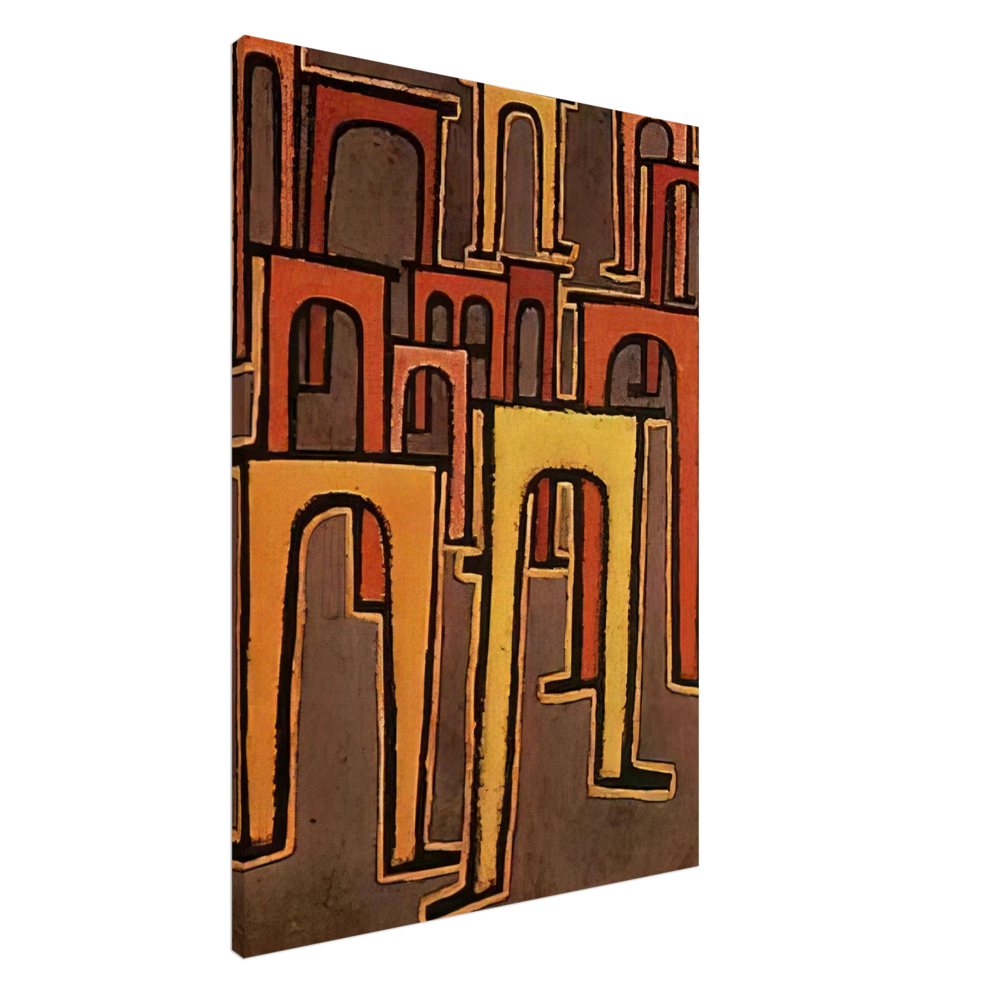 Paul Klee - REVOLUTION OF THE VIADUCT 1937 Canvas - 20x30 cm / 8x12 inches-canvas