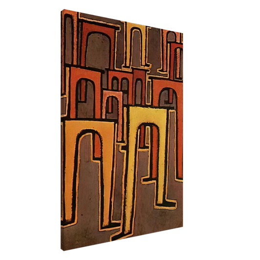 Paul Klee - REVOLUTION OF THE VIADUCT 1937 Canvas - 20x30 cm / 8x12 inches-canvas