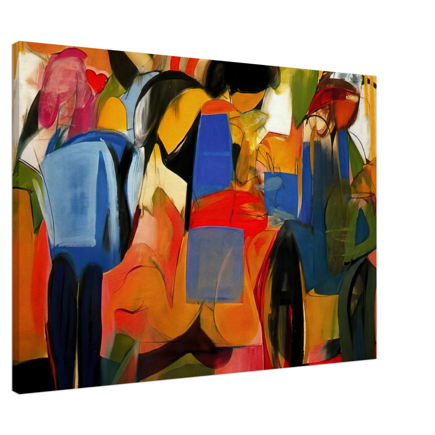 Miriam Schapiro - Facade - Abstract Expressionism Canvas - 20x30 cm / 8x12 inches-canvas