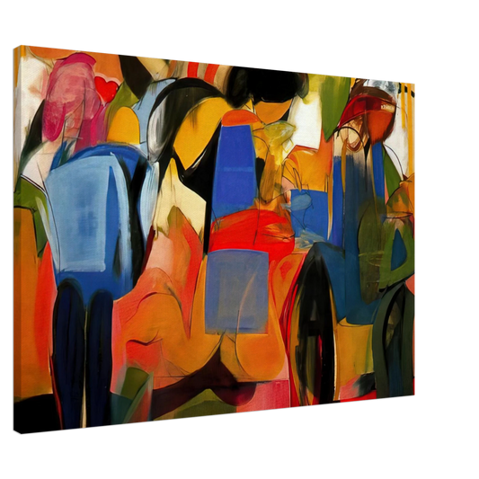 Miriam Schapiro - Facade - Abstract Expressionism Canvas - 20x30 cm / 8x12 inches-canvas