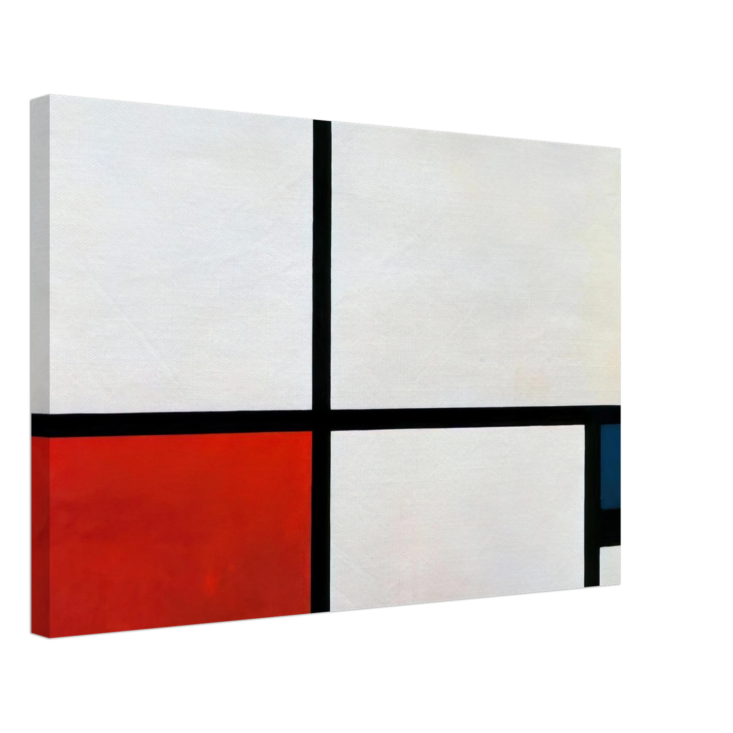 Piet Mondrian - Composition N. 1 with Red and Blue Canvas - 70x100 cm / 28x40 inches-canvas