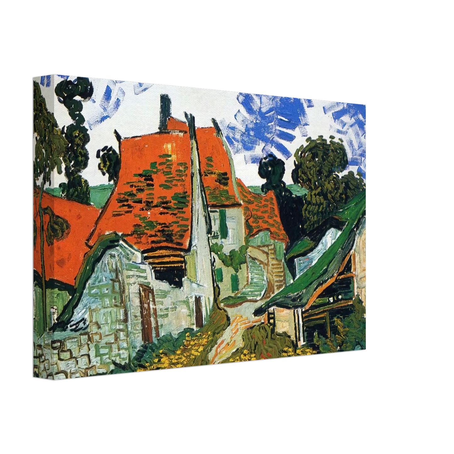 Vincent van Gogh - Street in Auvers-sur-Oise Canvas - 70x100 cm / 28x40 inches-canvas