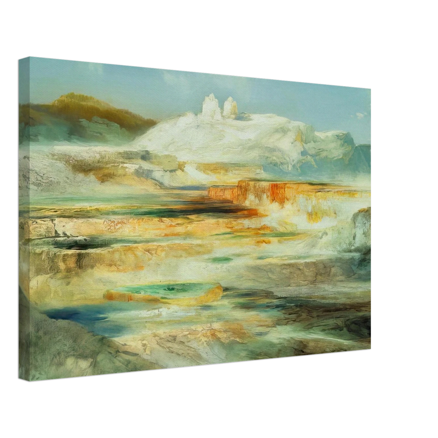 Thomas Moran - Jupiter Terrace Yellowstone Canvas - 40x60 cm / 16x24 inches-canvas