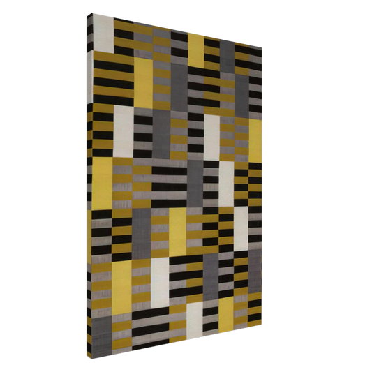 Anni Albers - BLACK WHITE YELLOW 1926 Canvas - 20x30 cm / 8x12 inches-canvas