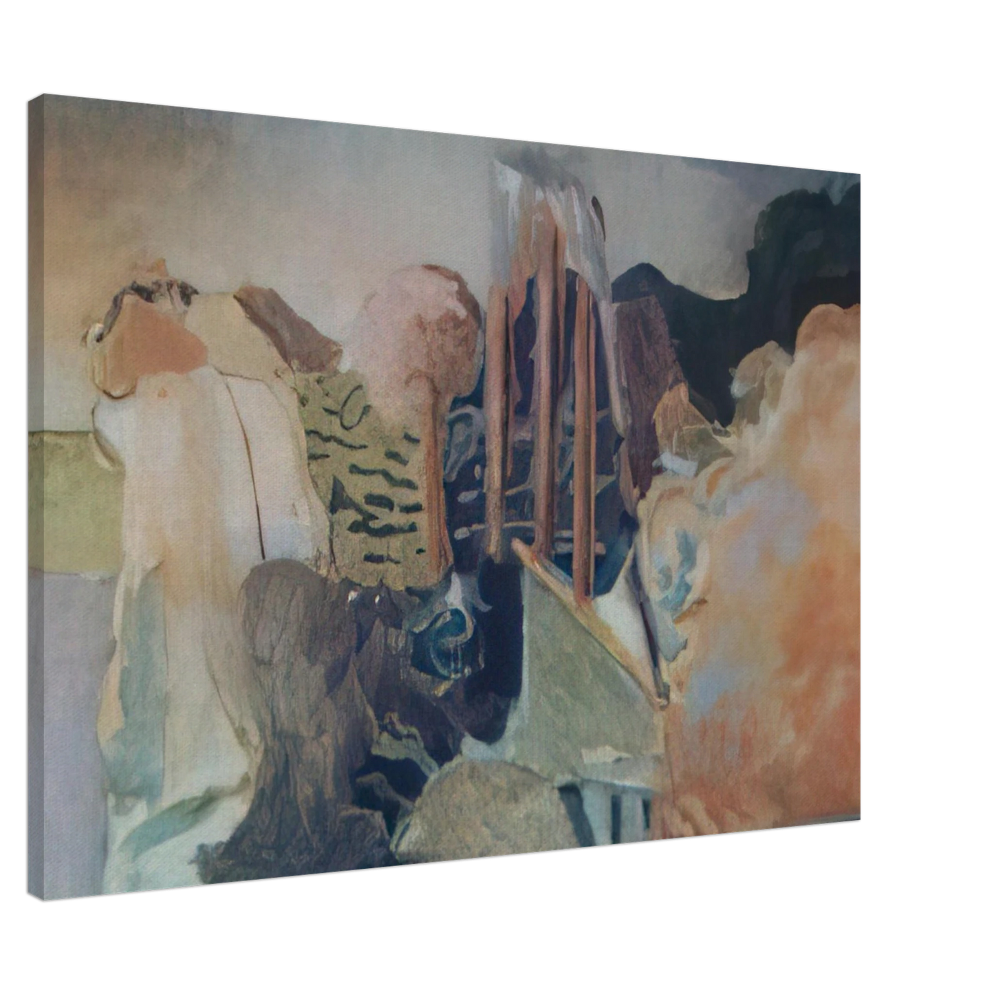 Menez - unknow ntitle - Lyrical Abstraction Canvas - 20x30 cm / 8x12 inches-canvas