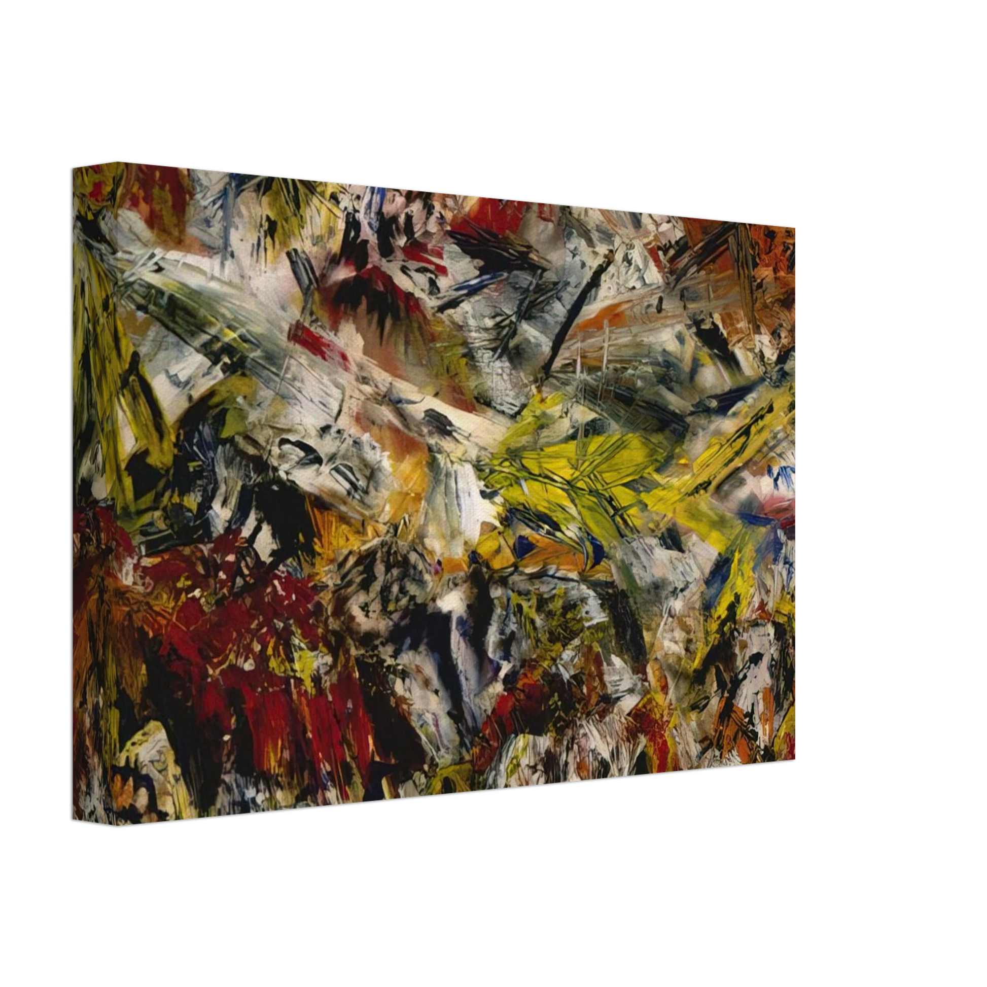 Marcel Barbeau - Le tumulte a la machoire crispee Canvas - 40x60 cm / 16x24 inches-canvas