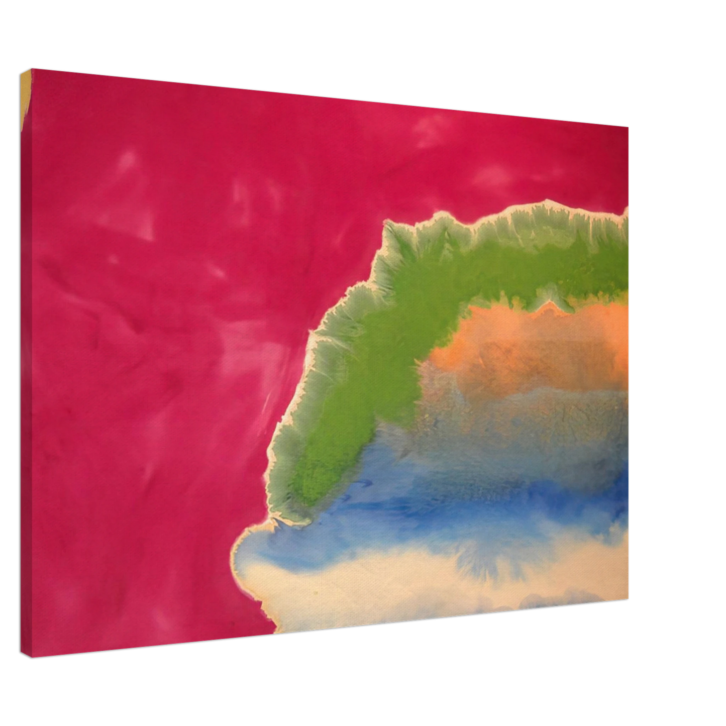 Ronnie Landfield - Red Wall - 1970 Canvas - 20x30 cm / 8x12 inches-canvas