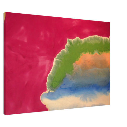 Ronnie Landfield - Red Wall - 1970 Canvas - 20x30 cm / 8x12 inches-canvas