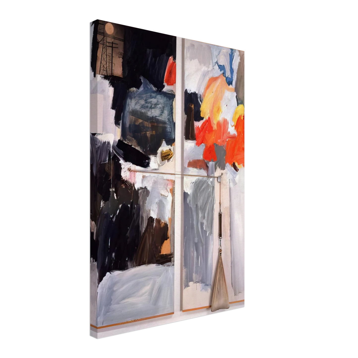 Robert Rauschenberg - STUDIO PAINTING 1961 Canvas - 70x100 cm / 28x40 inches-canvas