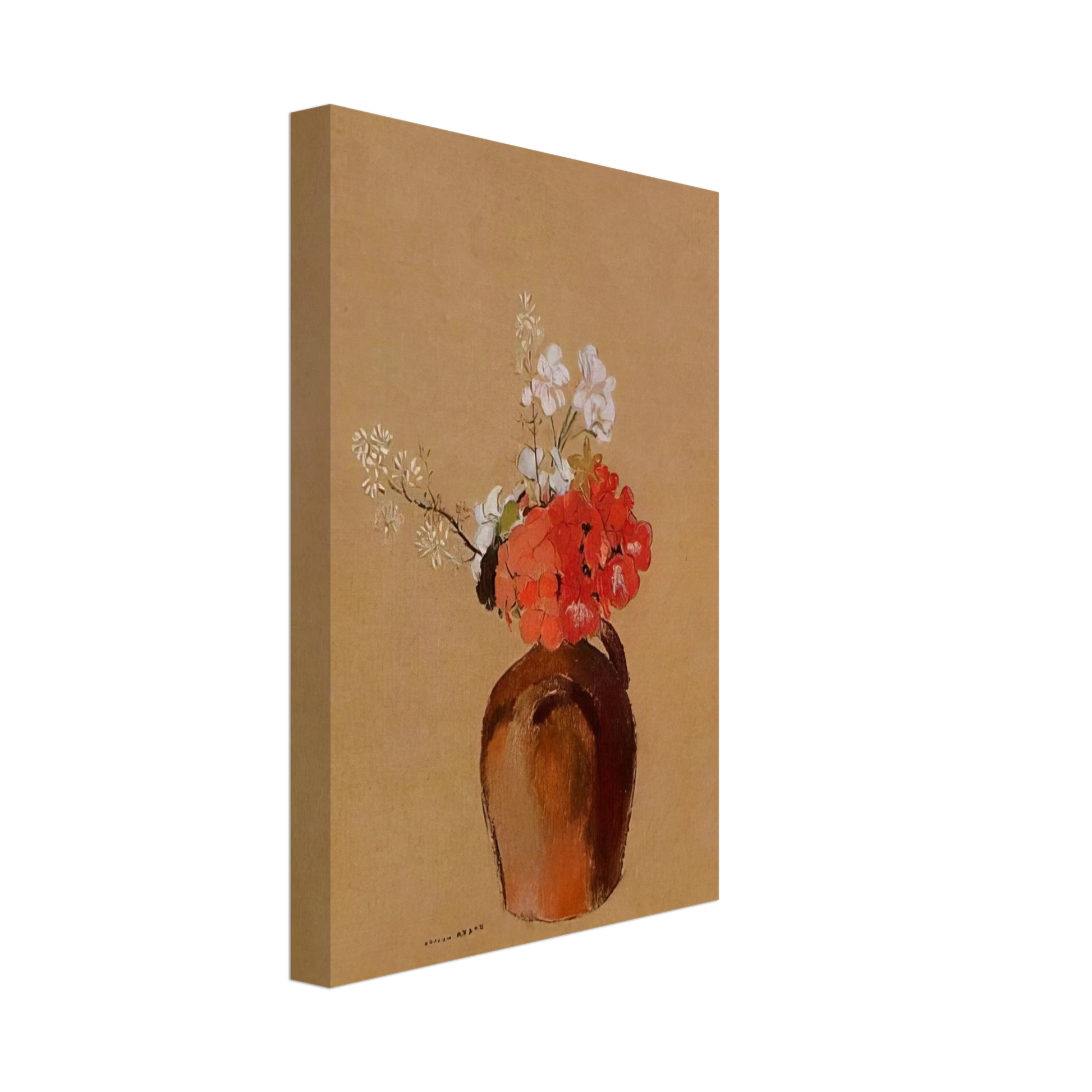 Odilon Redon - FLOWERS IN A POT Canvas - 40x60 cm / 16x24 inches-canvas