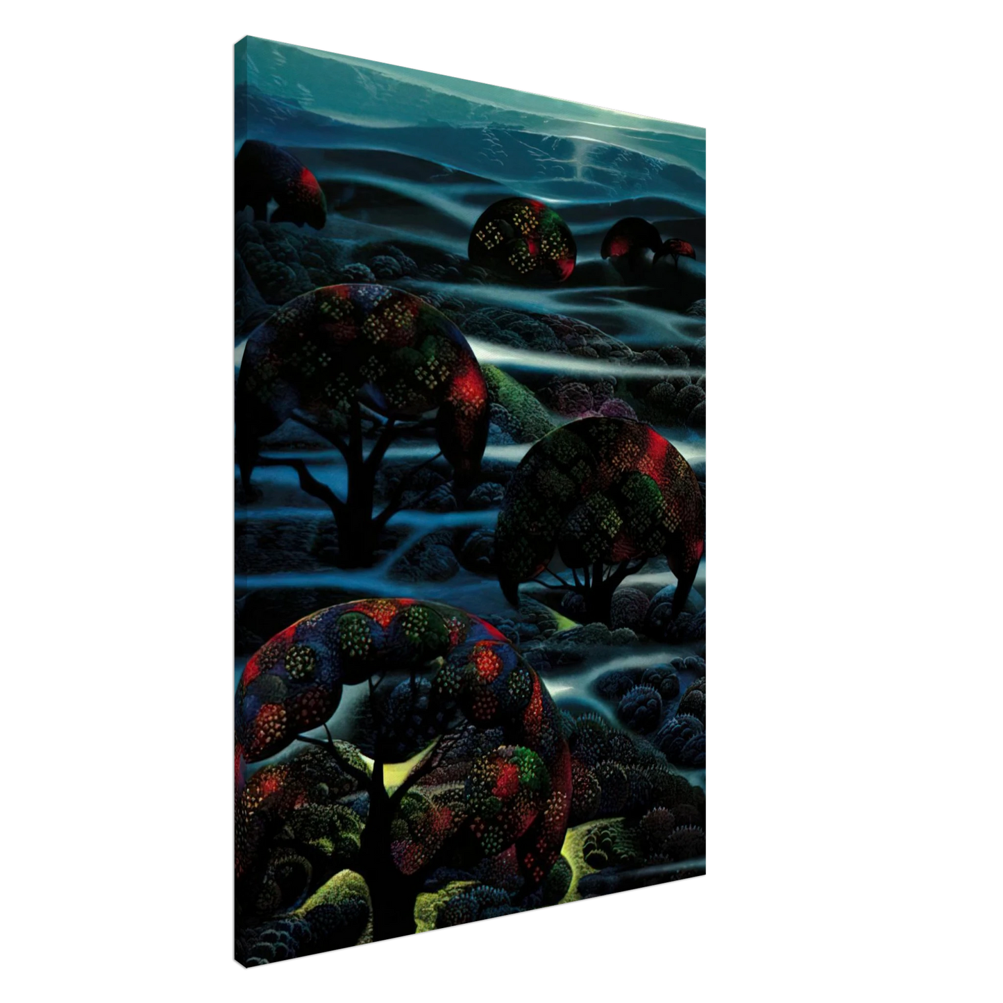 Eyvind Earle - Garden of Dreams Canvas - 20x30 cm / 8x12 inches-canvas