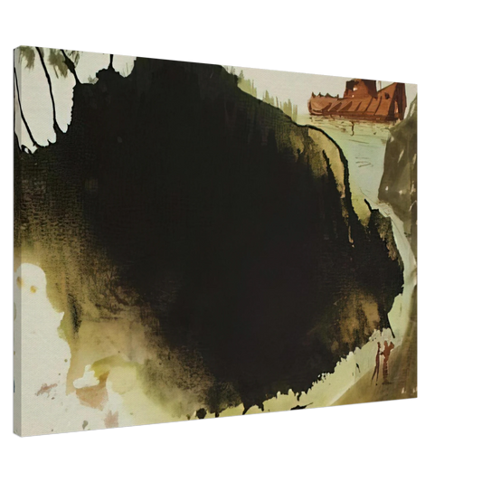 Salvador Dali - AQUAE DILUVII SUPER TERRAM GENESIS 6 17 1967 Canvas - 20x30 cm / 8x12 inches-canvas