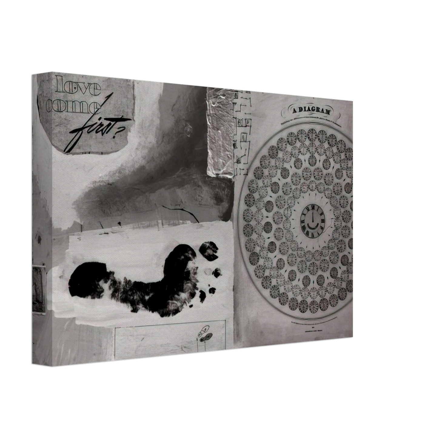 Robert Rauschenberg - SHOULD LOVE COME FIRST 1951 Canvas - 70x100 cm / 28x40 inches-canvas