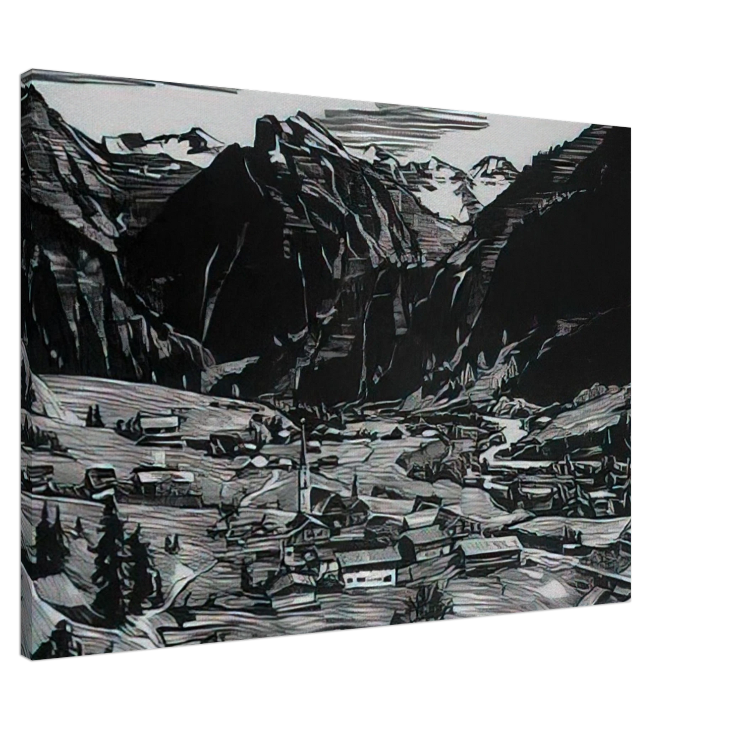 Konrad Zuse - Hinterstein - Expressionism Canvas - 20x30 cm / 8x12 inches-canvas