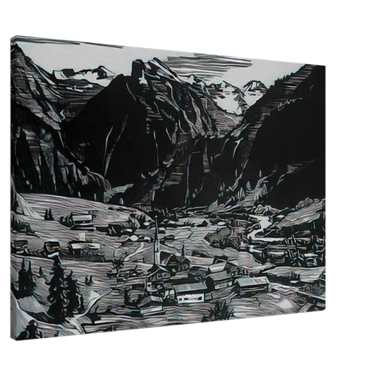 Konrad Zuse - Hinterstein - Expressionism Canvas - 20x30 cm / 8x12 inches-canvas