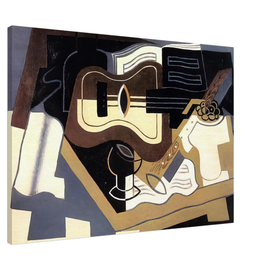Juan Gris - GUITAR AND CLARINET 1920 Canvas - 20x30 cm / 8x12 inches-canvas