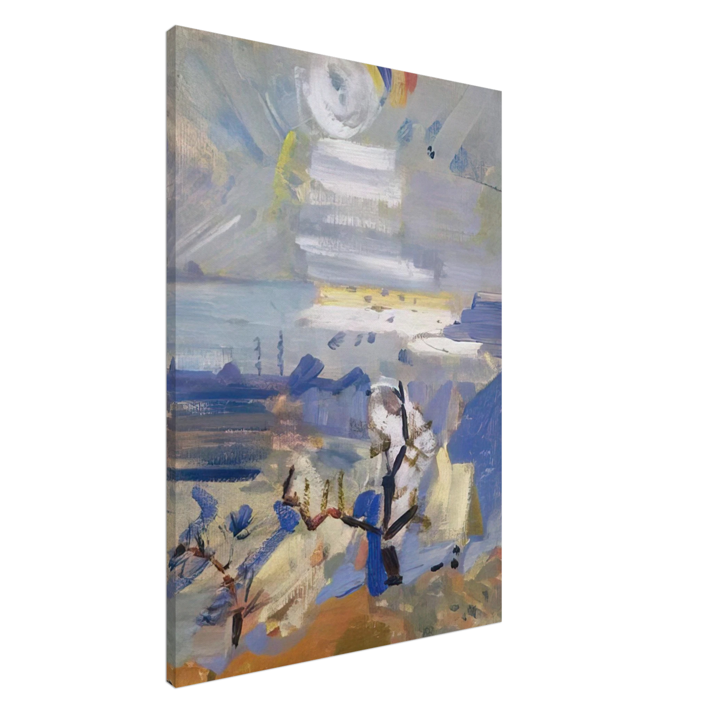 John Marin - Weehawken Sequence, No. 30 - 1916 Canvas - 20x30 cm / 8x12 inches-canvas