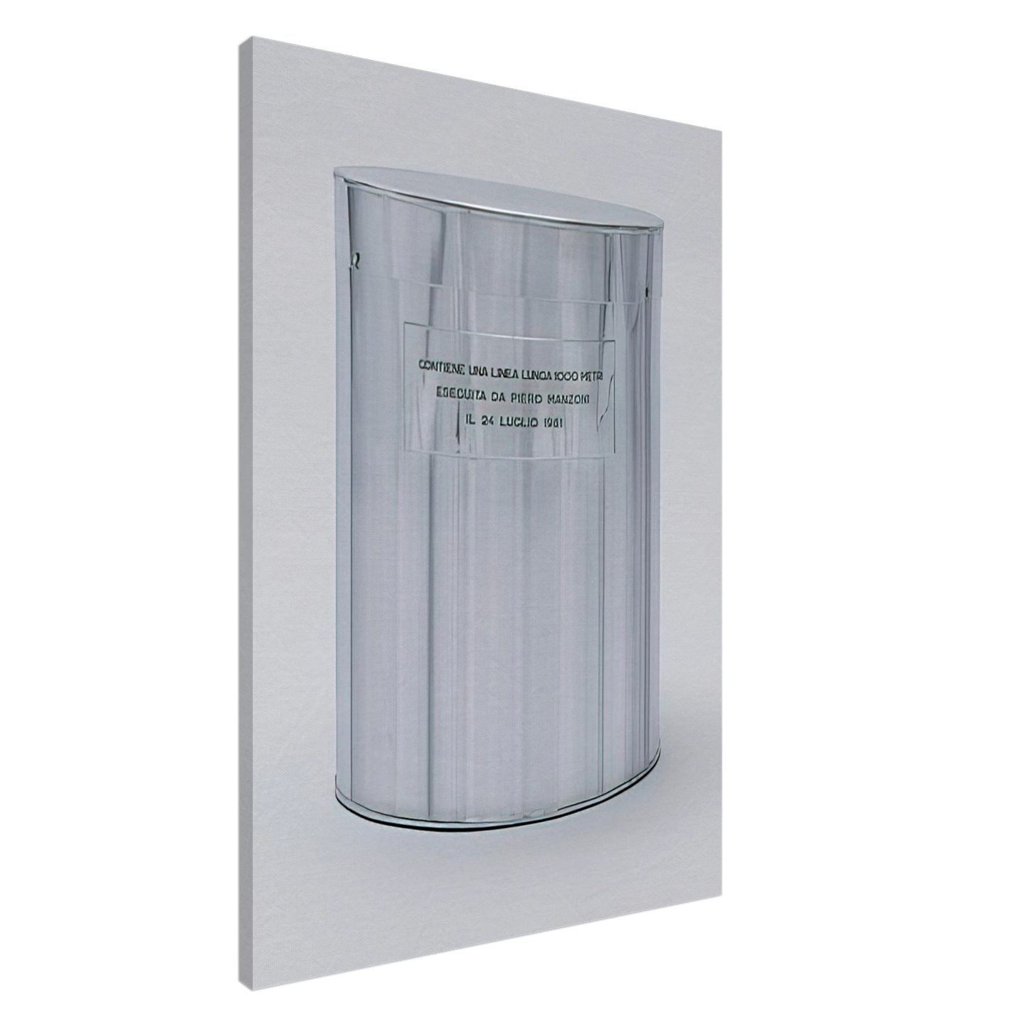 Piero Manzoni - Line 1000 Meters Long - 1961 Canvas - 20x30 cm / 8x12 inches-canvas