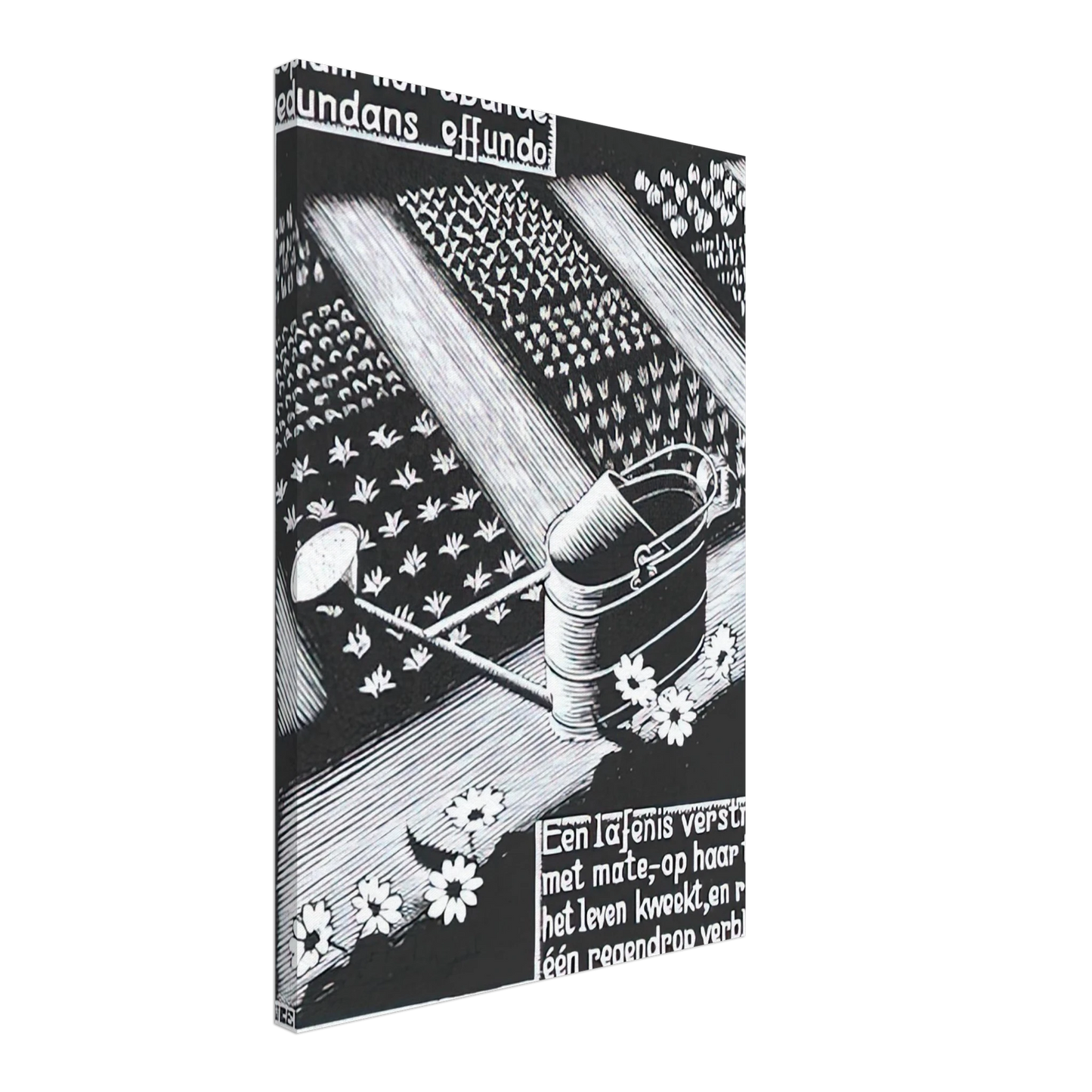 MC Escher - WATERINGCAN Canvas - 70x100 cm / 28x40 inches-canvas