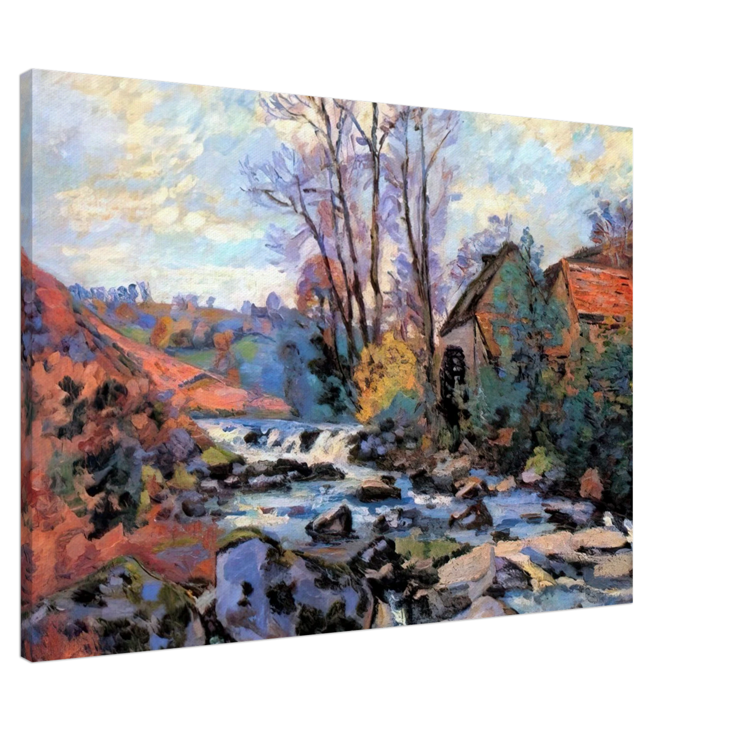 Armand Guillaumin - Moulin Bouchardon, Crozant - 1895 Canvas - 20x30 cm / 8x12 inches-canvas