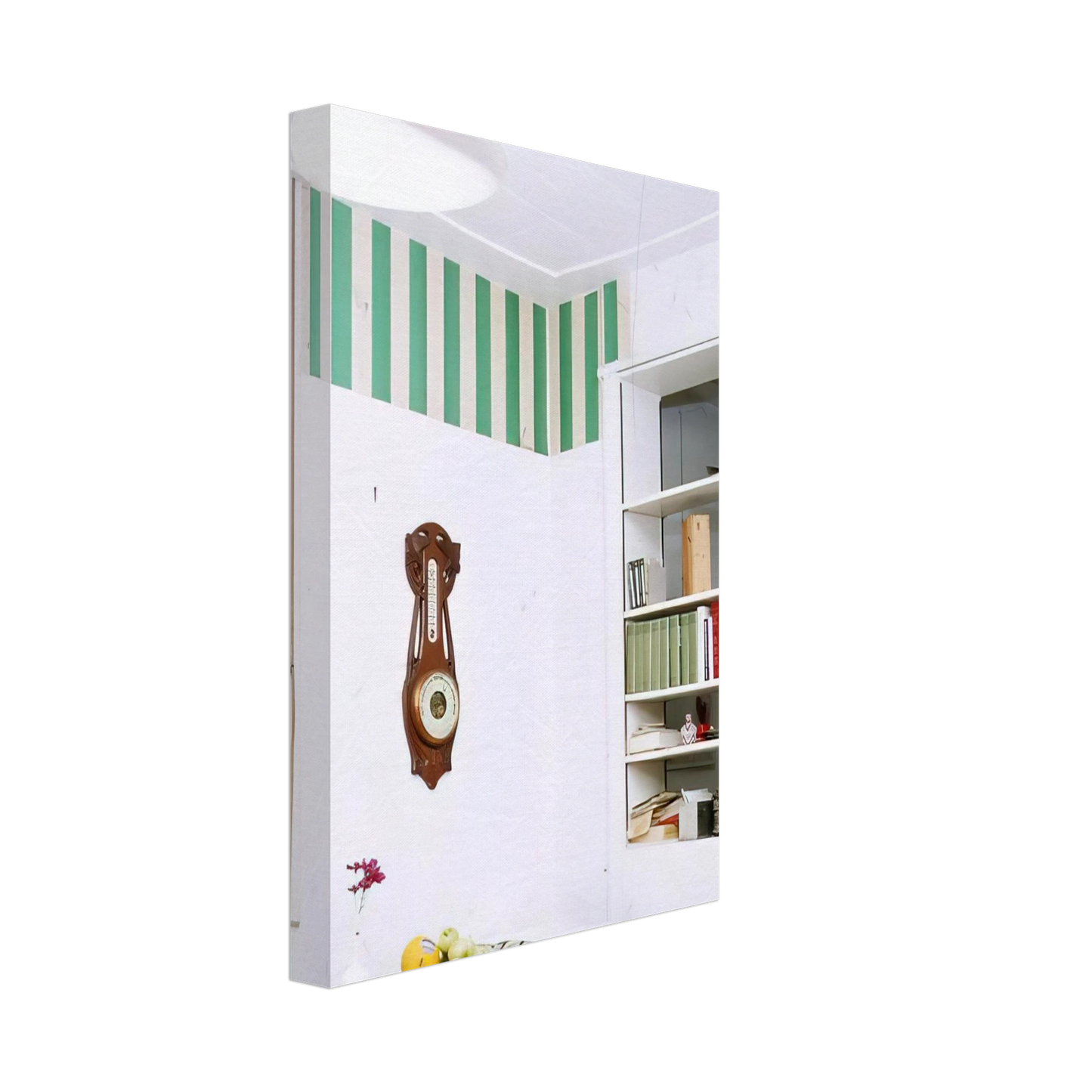 Daniel Buren - Papiers colles blanc et vert - 1969 Canvas - 70x100 cm / 28x40 inches-canvas