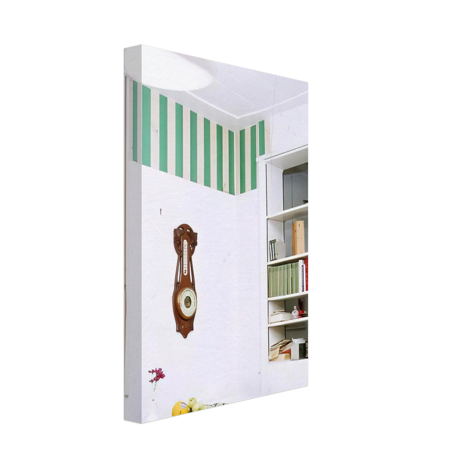 Daniel Buren - Papiers colles blanc et vert - 1969 Canvas - 70x100 cm / 28x40 inches-canvas