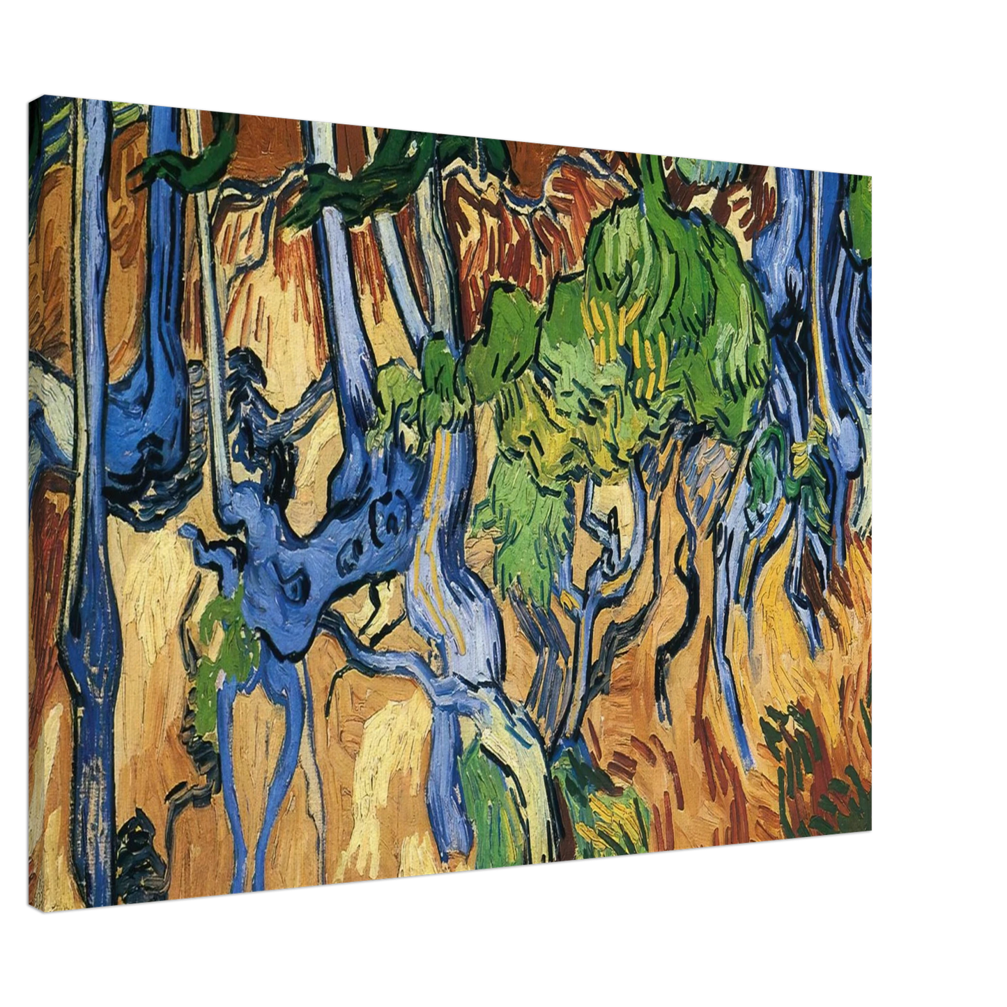 Vincent van Gogh - Tree roots Canvas - 20x30 cm / 8x12 inches-canvas