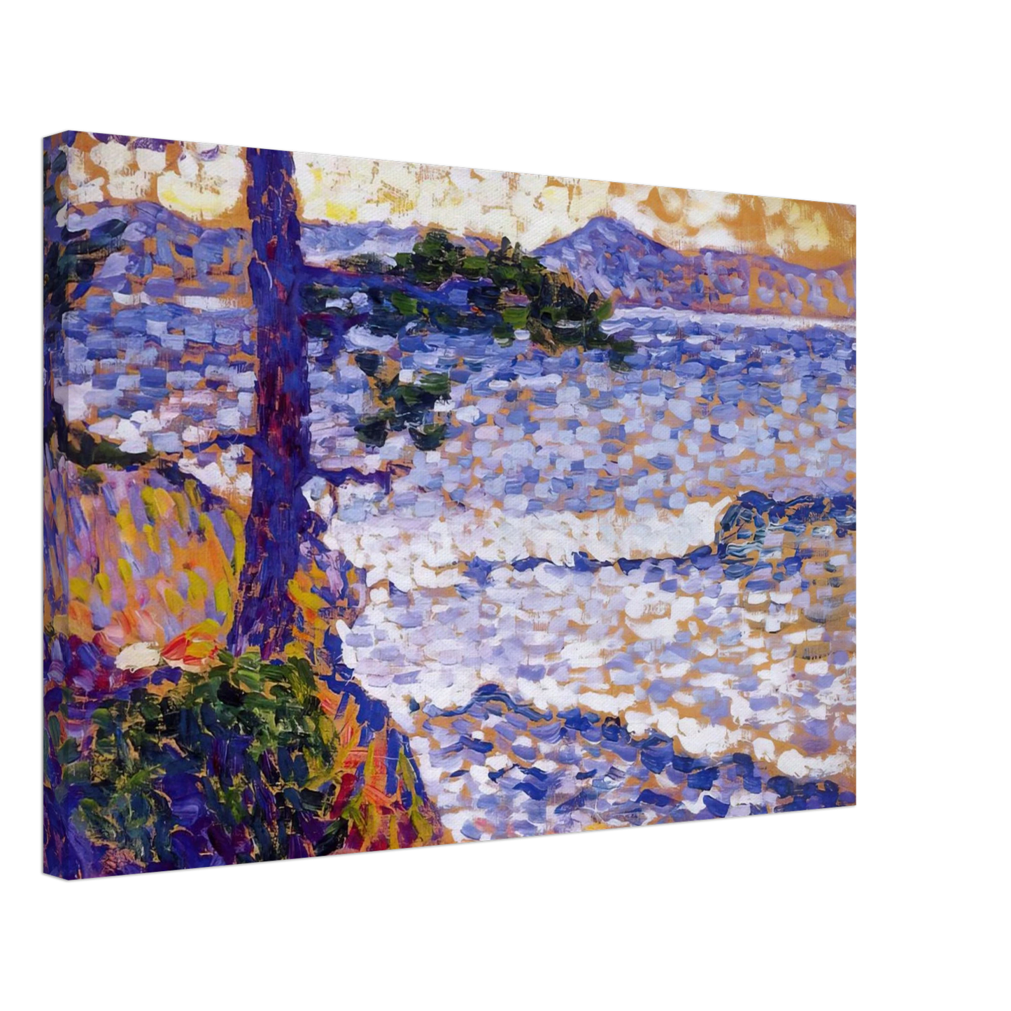 Henri-Edmond Cross - The Mediterranean Coast Canvas - 40x60 cm / 16x24 inches-canvas