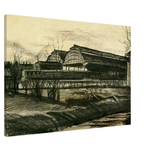 Vincent van Gogh - Station in The Hague Canvas - 20x30 cm / 8x12 inches-canvas