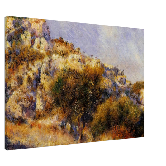 Pierre-Auguste Renoir - Rocks at l'Estaque Canvas - 20x30 cm / 8x12 inches-canvas