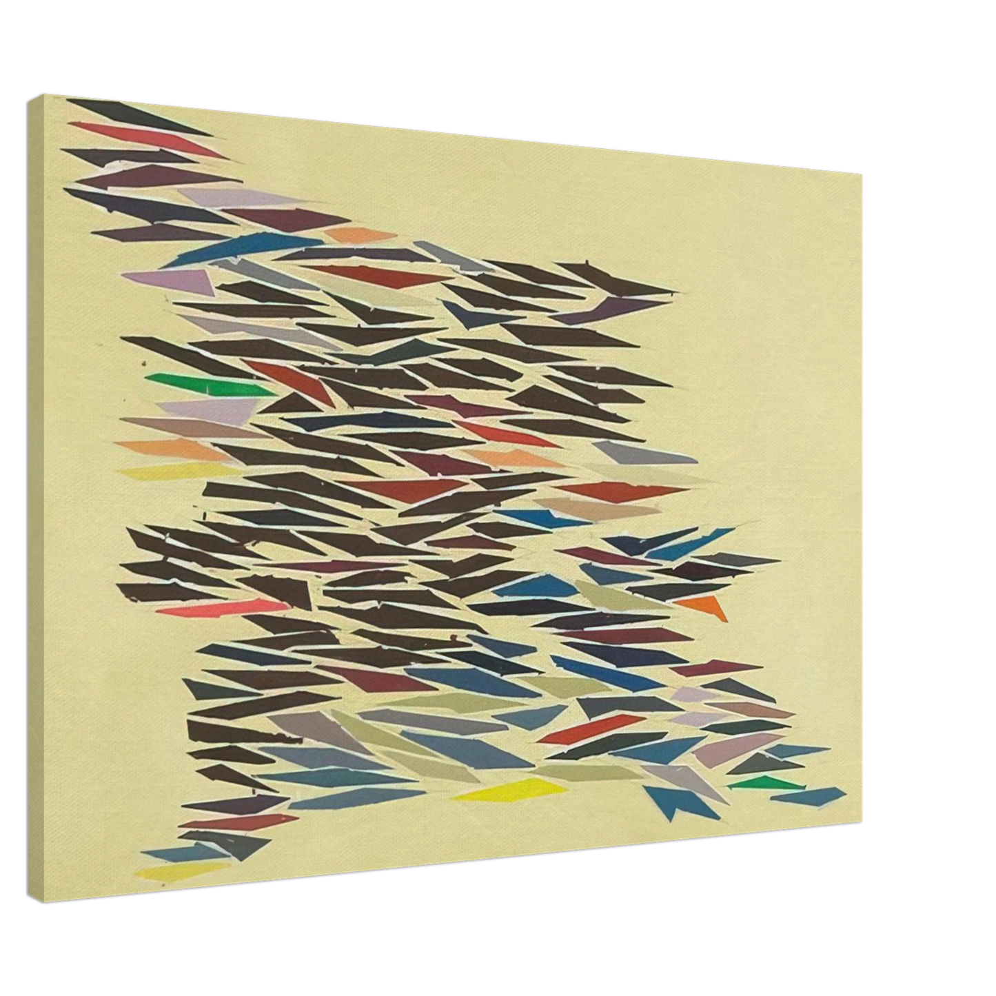 Robert Goodnough - Colors with Yellow - Post-Painterly Abstraction Canvas - 20x30 cm / 8x12 inches-canvas