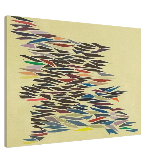 Robert Goodnough - Colors with Yellow - Post-Painterly Abstraction Canvas - 20x30 cm / 8x12 inches-canvas