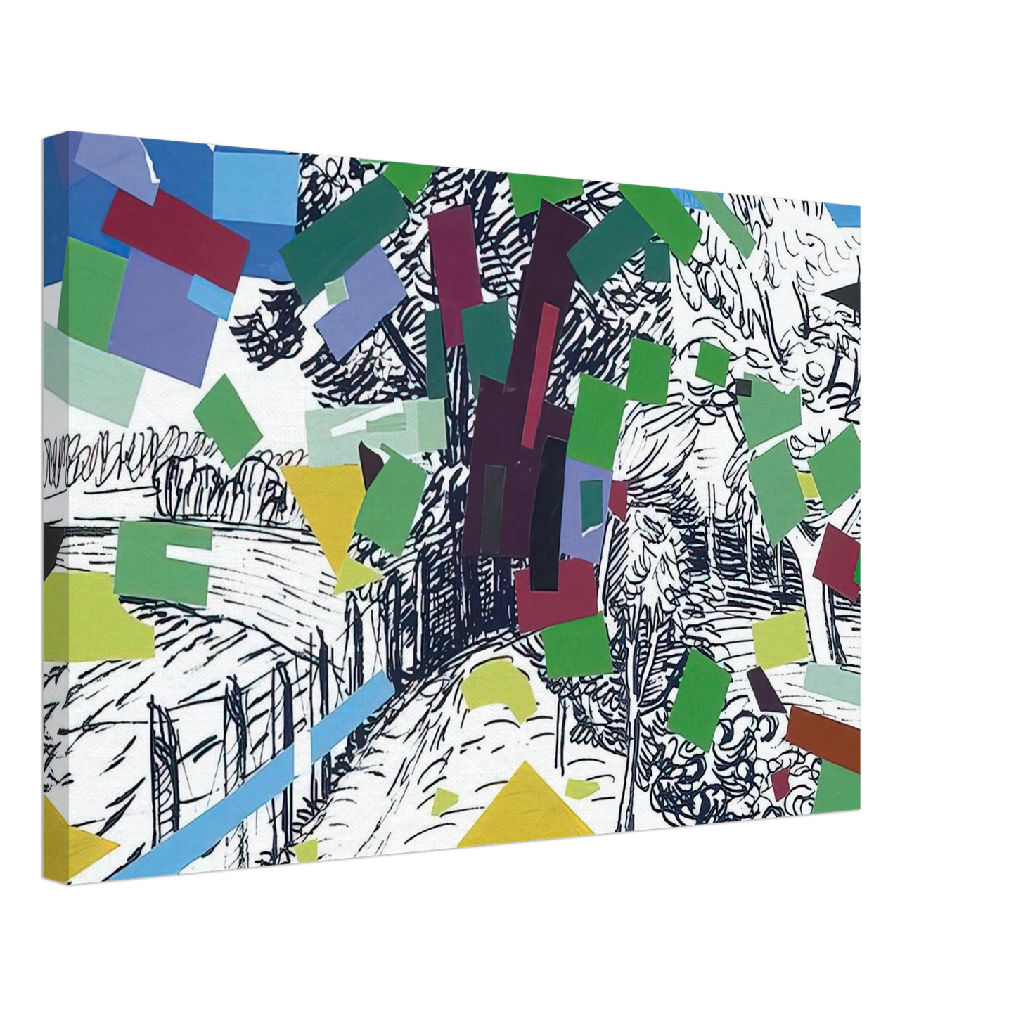 Wojciech Fangor - Polish Landscape - 2006 Canvas - 40x60 cm / 16x24 inches-canvas