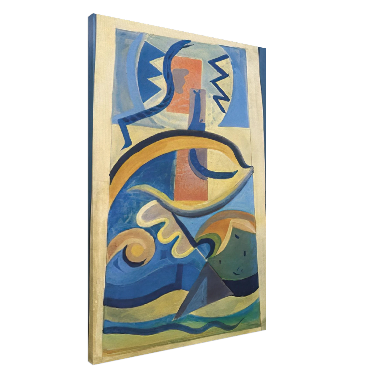 Julius Evola - Untitled - Abstract Art, Dada Canvas - 20x30 cm / 8x12 inches-canvas