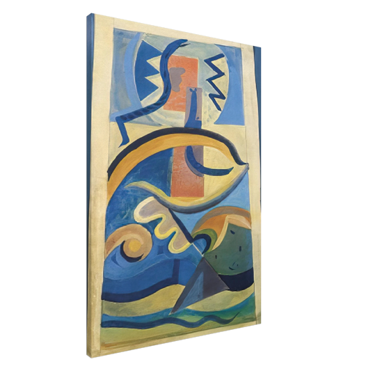 Julius Evola - Untitled - Abstract Art, Dada Canvas - 20x30 cm / 8x12 inches-canvas