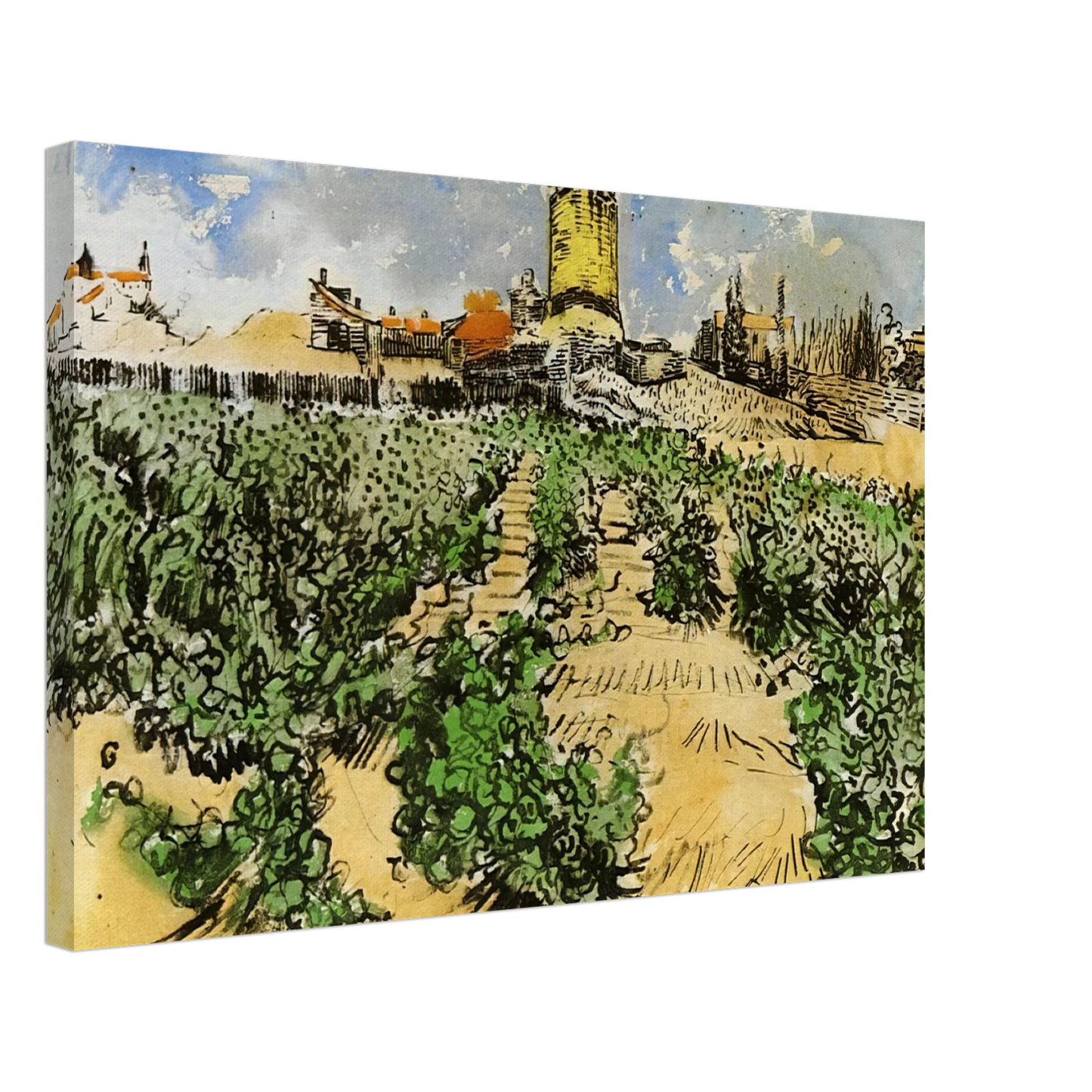 Vincent van Gogh - The Mill of Alphonse Daudet at Fontevieille Canvas - 70x100 cm / 28x40 inches-canvas