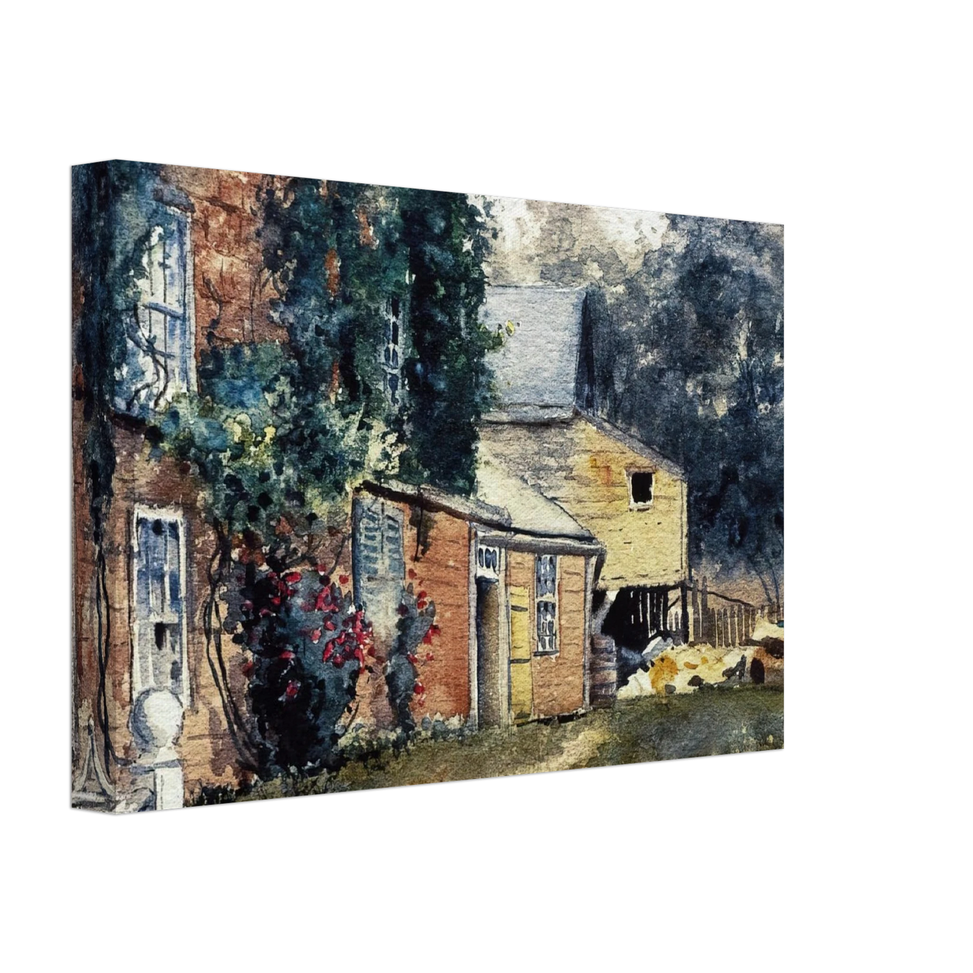 Childe Hassam - Old House, Nantucket Canvas - 40x60 cm / 16x24 inches-canvas
