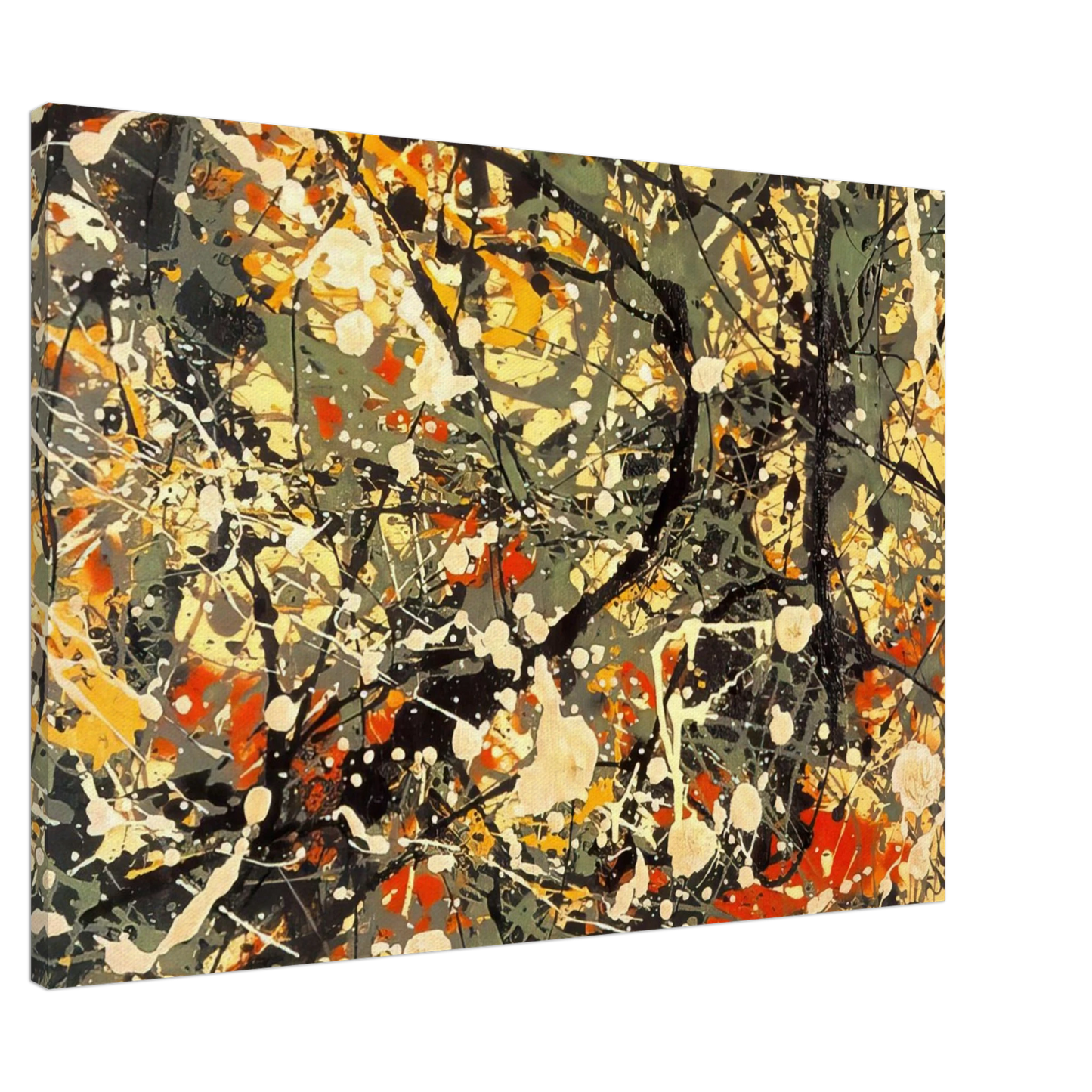 Jackson Pollock - NUMBER 8 DETAIL Canvas - 20x30 cm / 8x12 inches-canvas