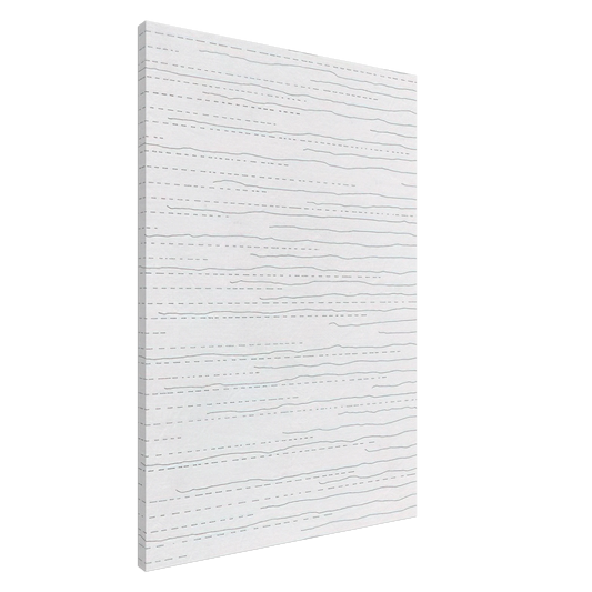 Sol LeWitt - Alternate Not-Straight Lines From the Right Side and Broken Lines From the Left Side of Random Length Canvas - 20x30 cm / 8x12 inches-canvas