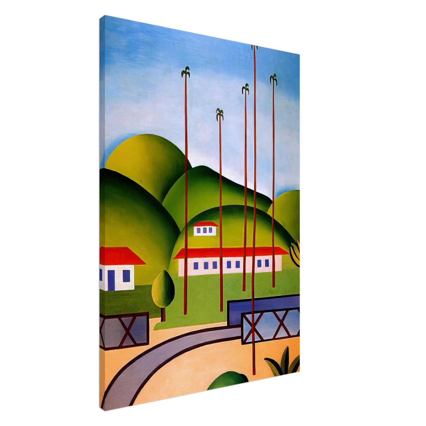 Tarsila do Amaral - Palm Trees Canvas - 20x30 cm / 8x12 inches-canvas