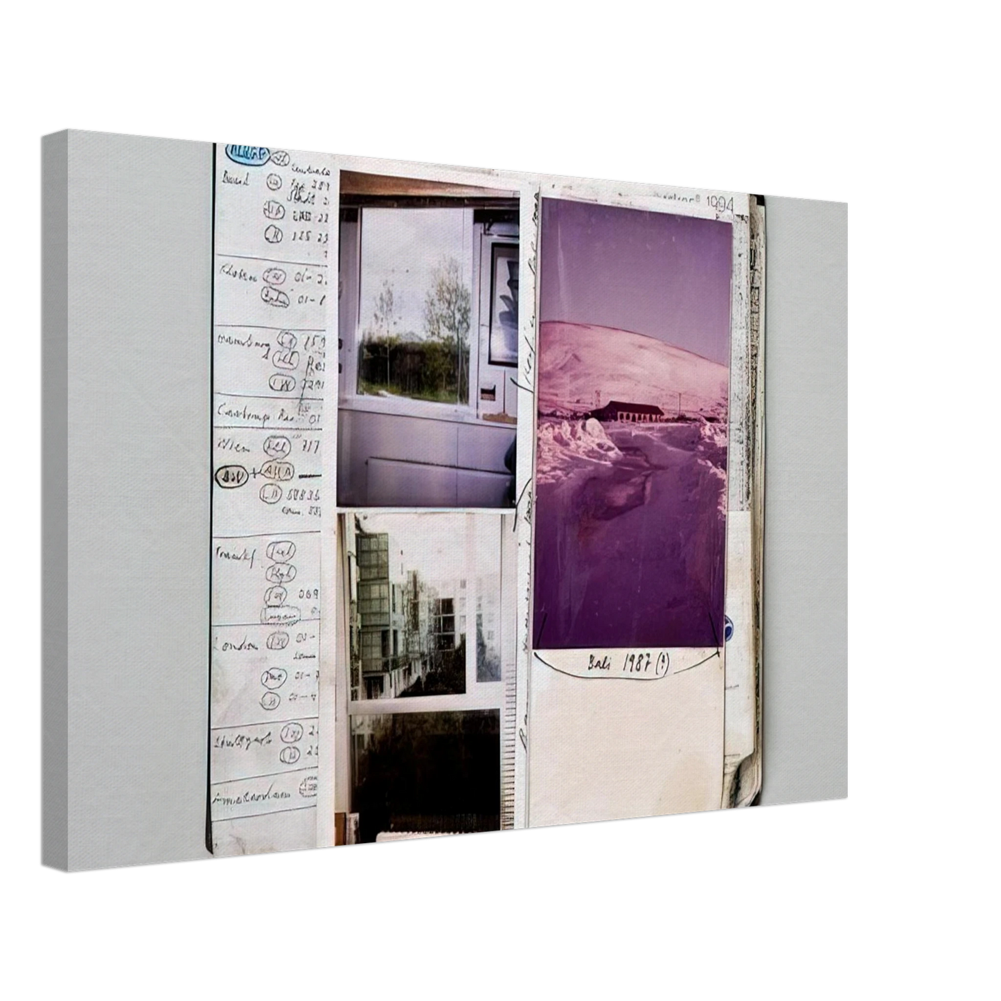 Dieter Roth - 1994 Notebook  Diary detail - 1994 Canvas - 70x100 cm / 28x40 inches-canvas