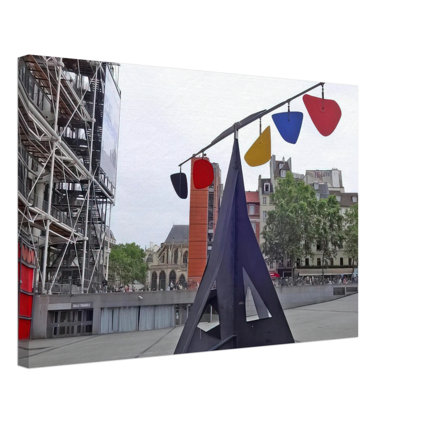 Alexander Calder - HORIZONTAL 1974 Canvas - 40x60 cm / 16x24 inches-canvas