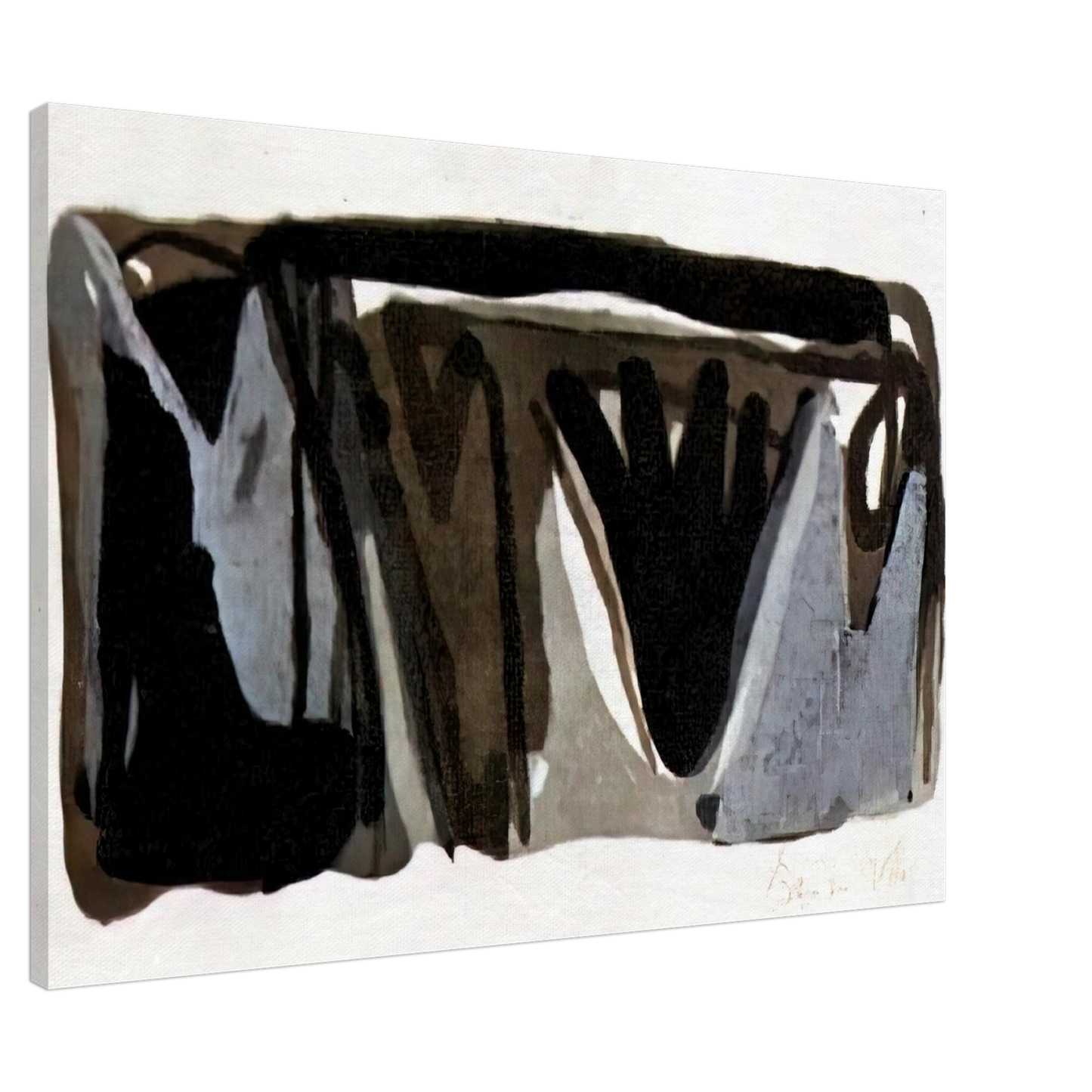 Bram van Velde - Grise nuit - 1975 Canvas - 20x30 cm / 8x12 inches-canvas