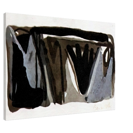 Bram van Velde - Grise nuit - 1975 Canvas - 20x30 cm / 8x12 inches-canvas