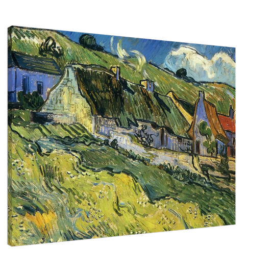 Vincent van Gogh - A Group of Cottages Canvas - 20x30 cm / 8x12 inches-canvas