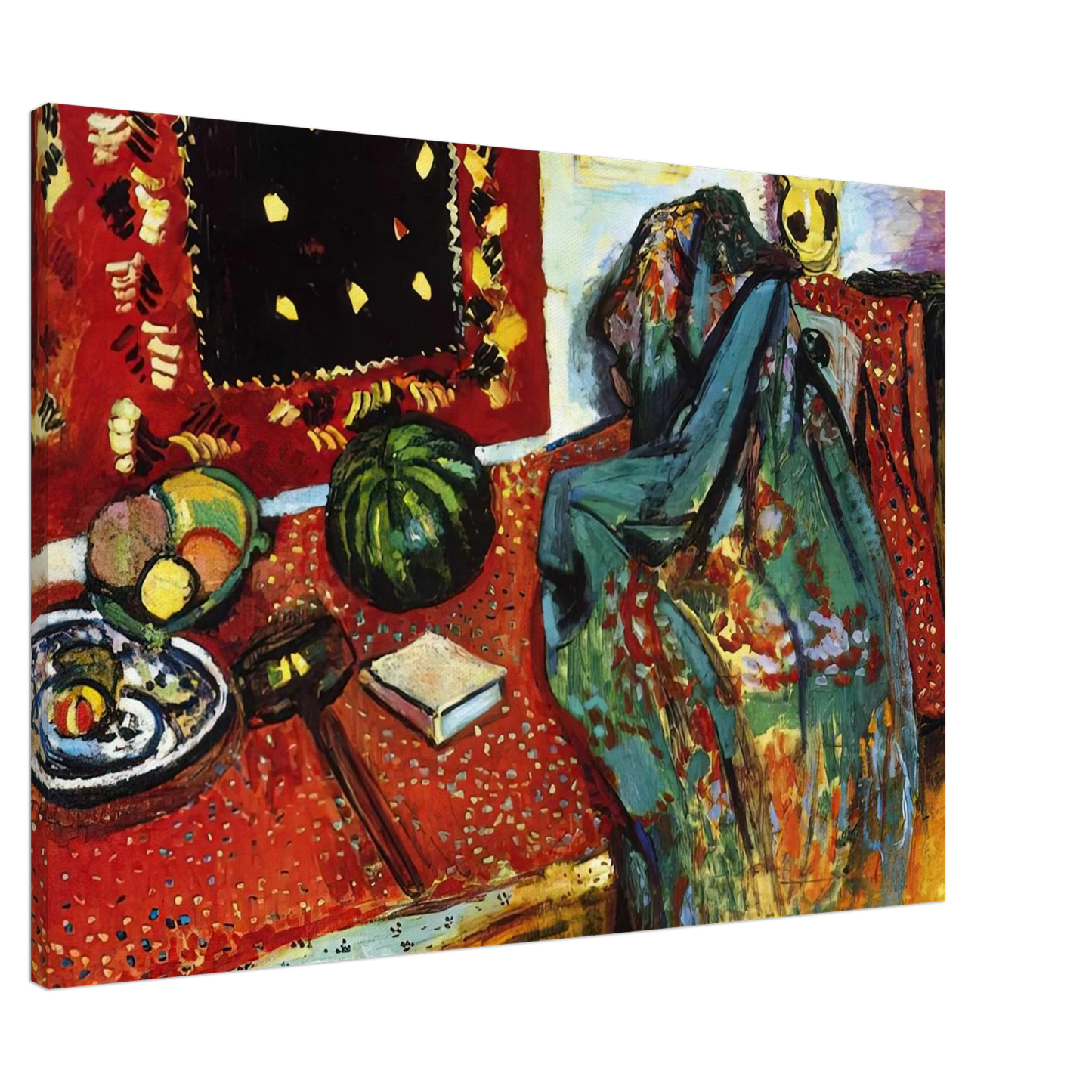 Henri Matisse - STILL LIFE WITH A RED RUG 1906 Canvas - 20x30 cm / 8x12 inches-canvas